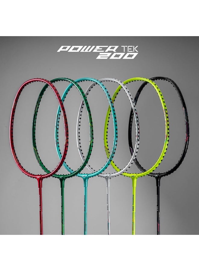 هندرد مضرب باورتيك 200 مشدود - اللون: أسود - تصميم خفيف عالي الأداء للعب الاحترافي - Image 4