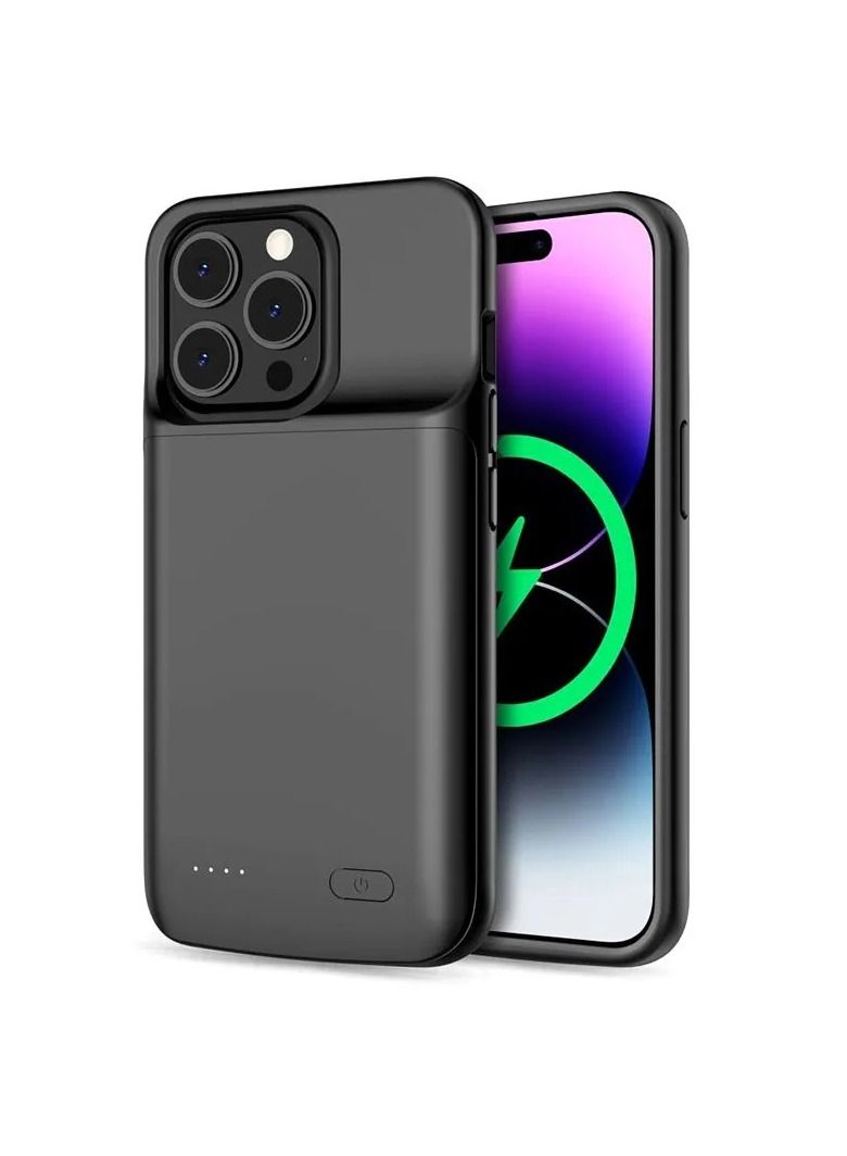 MOCOM Battery Case Cover for Apple iPhone 14 Pro Max Black - 4500mAh - Image 1