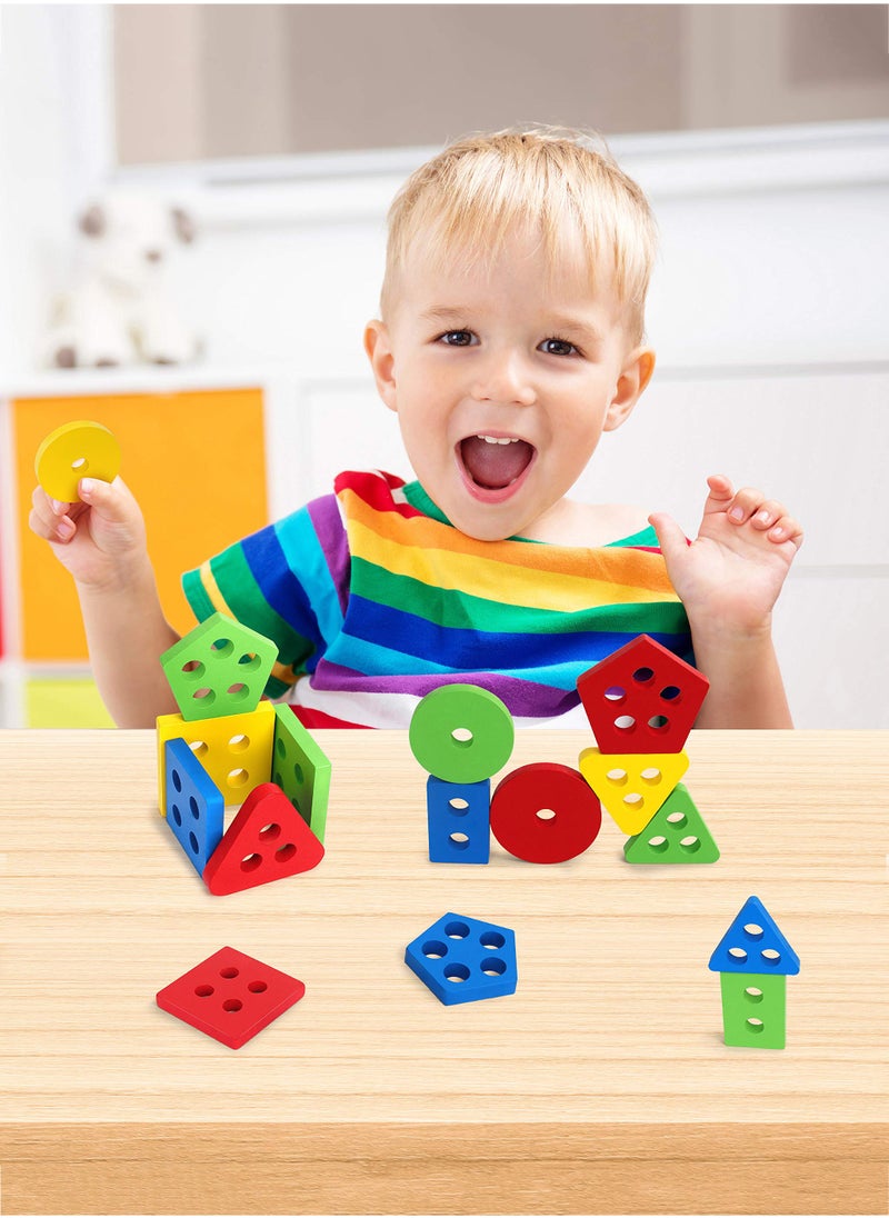 LIXADA Wooden Educational Shape Sorter Preschool Toddler Toy Game Set For Kids  - Image 5