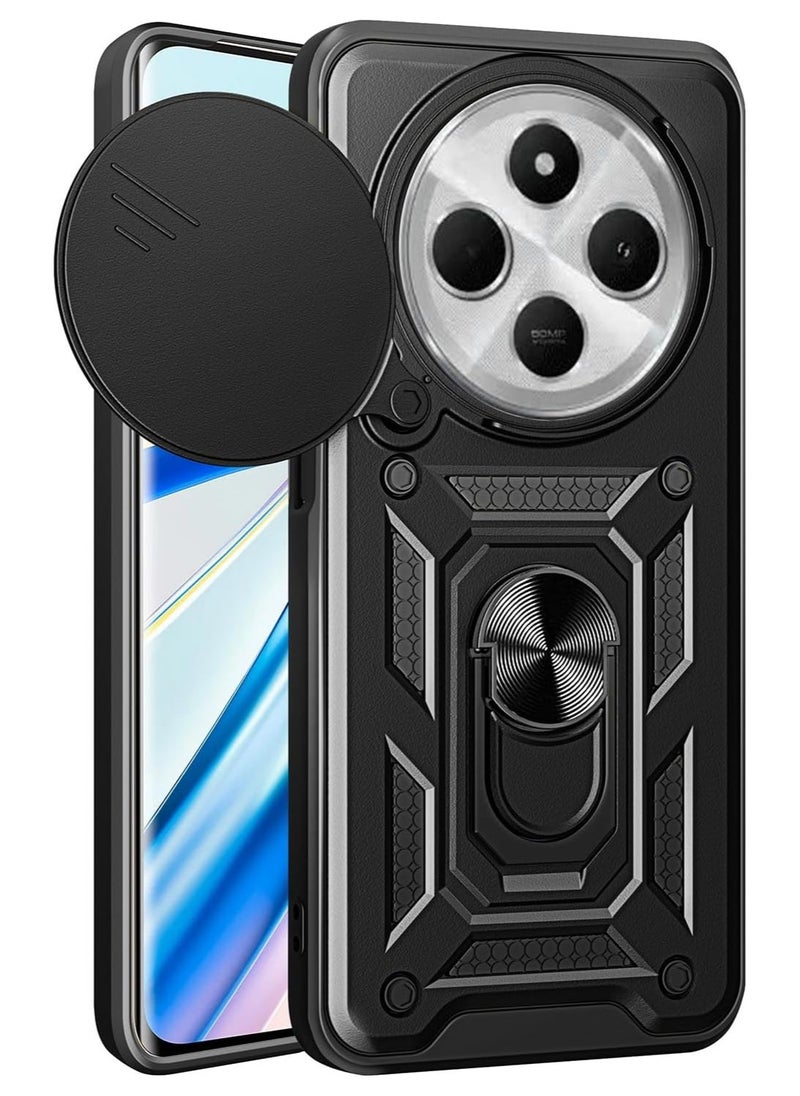 Generic - Shield Full Protection Case With Metal Ring &Slide Camera Cover For redmi 14c case - Image 1