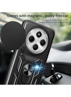 Generic Shield Full Protection Case With Metal Ring &Slide Camera Cover For redmi 14c case  - Image 3