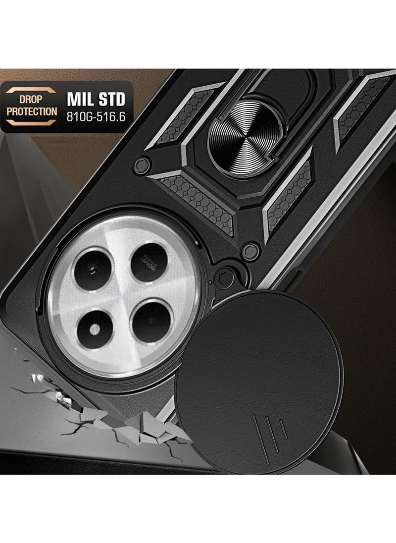 Generic - Shield Full Protection Case With Metal Ring &Slide Camera Cover For redmi 14c case - Image 1