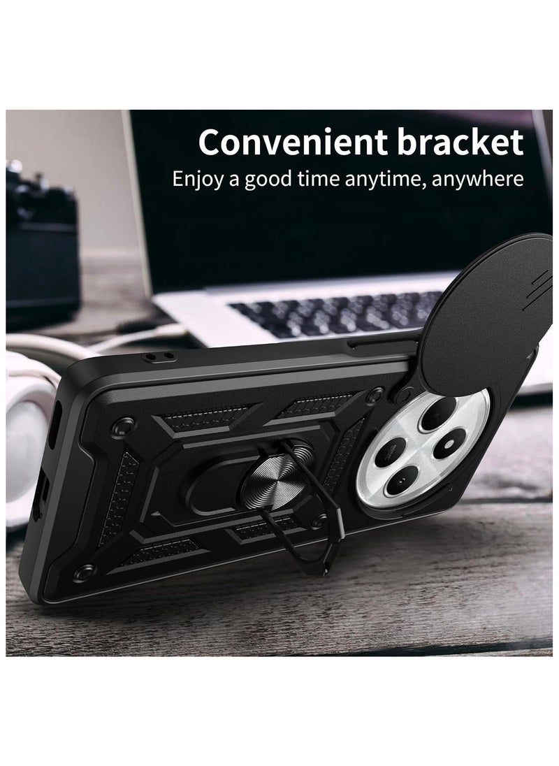 Generic - Shield Full Protection Case With Metal Ring &Slide Camera Cover For redmi 14c case - Image 1