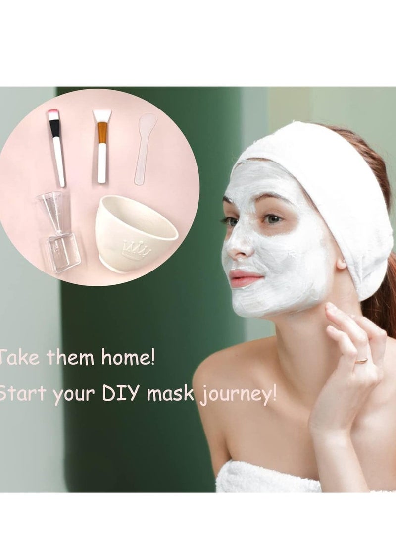 SYOSI - Silicone Face Mask Mixing Bowl Set DIY Facemask Mixing Tool Kit with Silicone Mask Bowl Facial Mask Brush Bowl Stick Spatula Face Mask Applicator Measuring Cup - Image 1