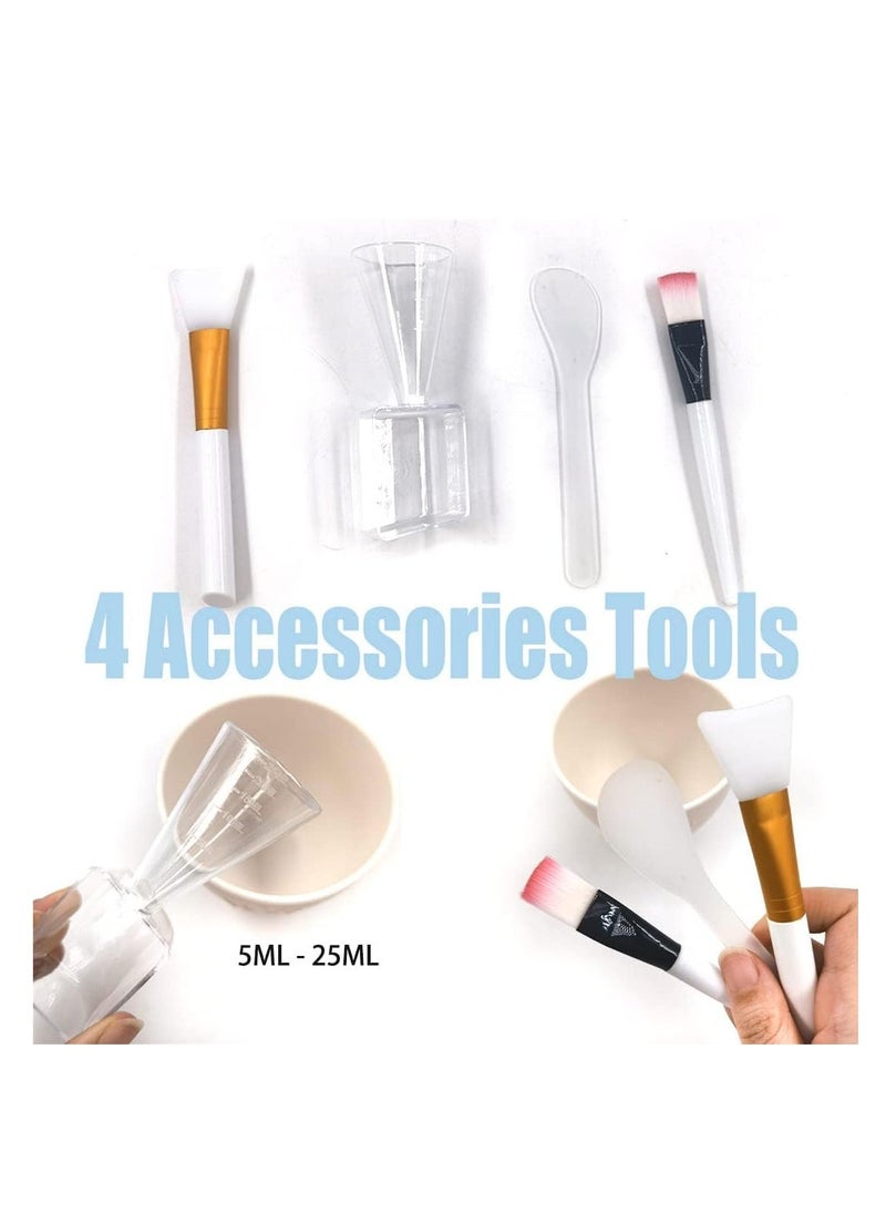 SYOSI - Silicone Face Mask Mixing Bowl Set DIY Facemask Mixing Tool Kit with Silicone Mask Bowl Facial Mask Brush Bowl Stick Spatula Face Mask Applicator Measuring Cup - Image 1