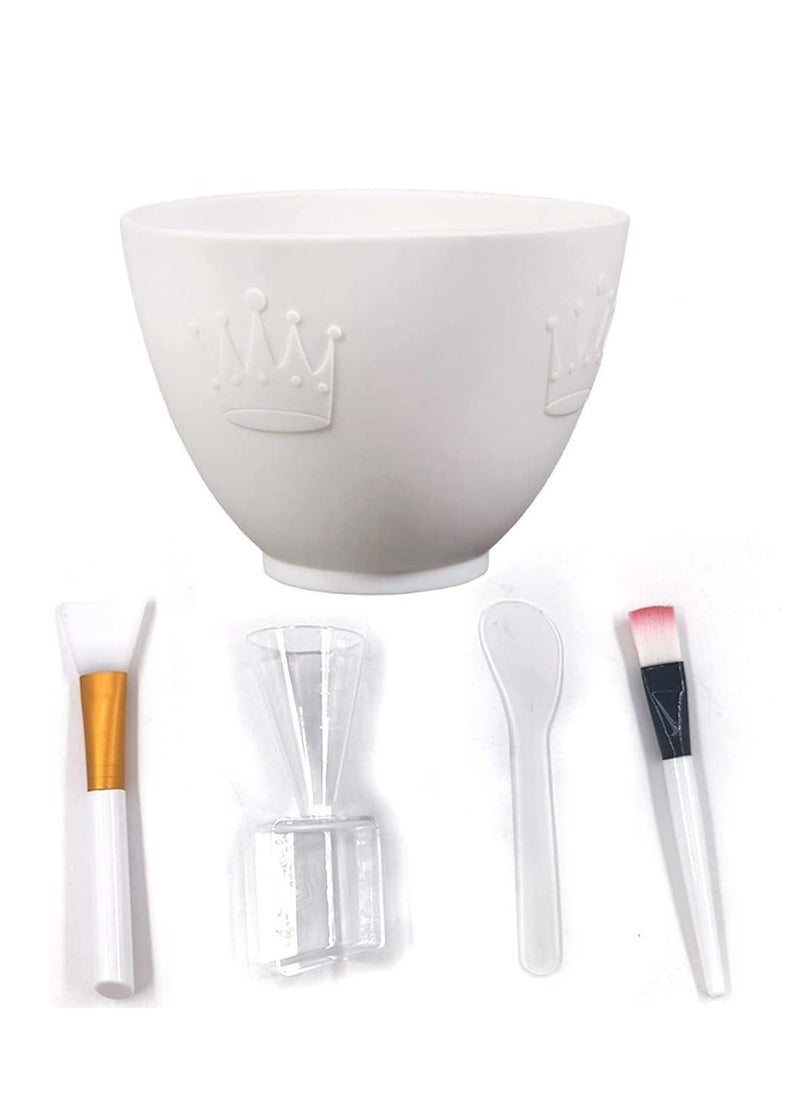 SYOSI - Silicone Face Mask Mixing Bowl Set DIY Facemask Mixing Tool Kit with Silicone Mask Bowl Facial Mask Brush Bowl Stick Spatula Face Mask Applicator Measuring Cup - Image 1
