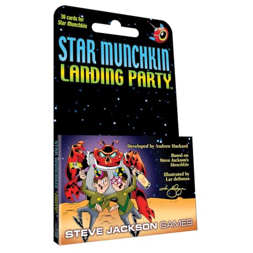 STEVE JACKSON GAMES Star Munchkin Landing Party Card Game MiniExpansion 30Cards Adult Kid Family Card Game Space Fantasy Roleplaying Game Ages 10 36 Players Play Time 120 Min Steve Jackson Games - Image 1