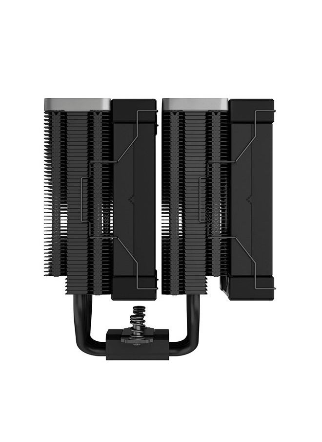 DEEPCOOL - مبرد وحدة المعالجة المركزية عالي الأداء AK620 ZERO DARK، تصميم برج مزدوج، مروحتان بمحمل ديناميكي سائل مقاس 120 مم، 6 أنابيب حرارية نحاسية، TDP 260 وات | R-AK620-BKNNMT-G-1 - Image 1