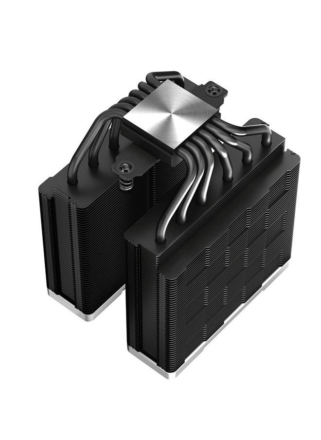 DEEPCOOL - مبرد وحدة المعالجة المركزية عالي الأداء AK620 ZERO DARK، تصميم برج مزدوج، مروحتان بمحمل ديناميكي سائل مقاس 120 مم، 6 أنابيب حرارية نحاسية، TDP 260 وات | R-AK620-BKNNMT-G-1 - Image 1