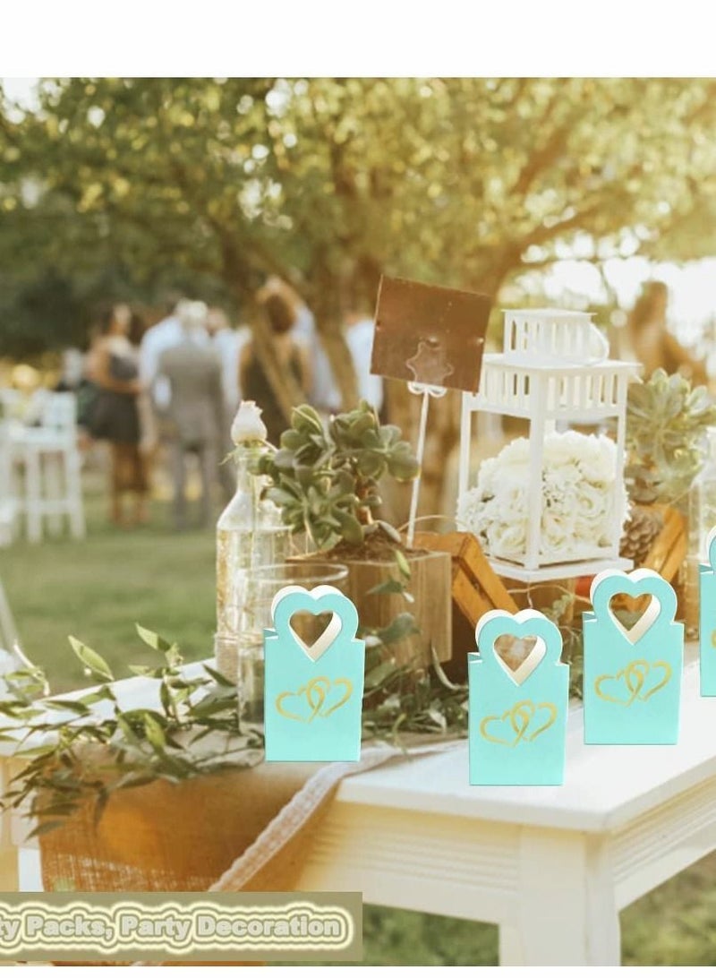 واي آند دي 50PCS Paper Candy Boxes Sweet Wedding Favour DIY Party Gift Bags  - Image 5