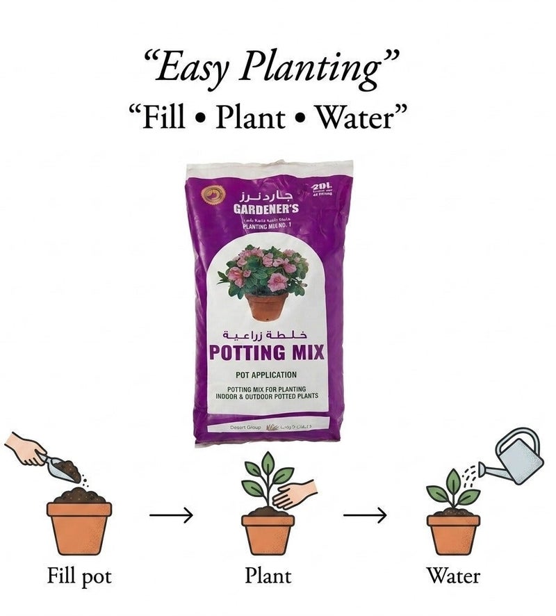 GARDENER'S All-Purpose Potting Soil & Garden Mix 20L – Nutrient-Rich Organic Planting Soil for Indoor & Outdoor Plants, Vegetables, Flowers, Herbs & Shrubs – Ideal for Garden Beds & Raised Beds - "Weight 4KG" - Image 4