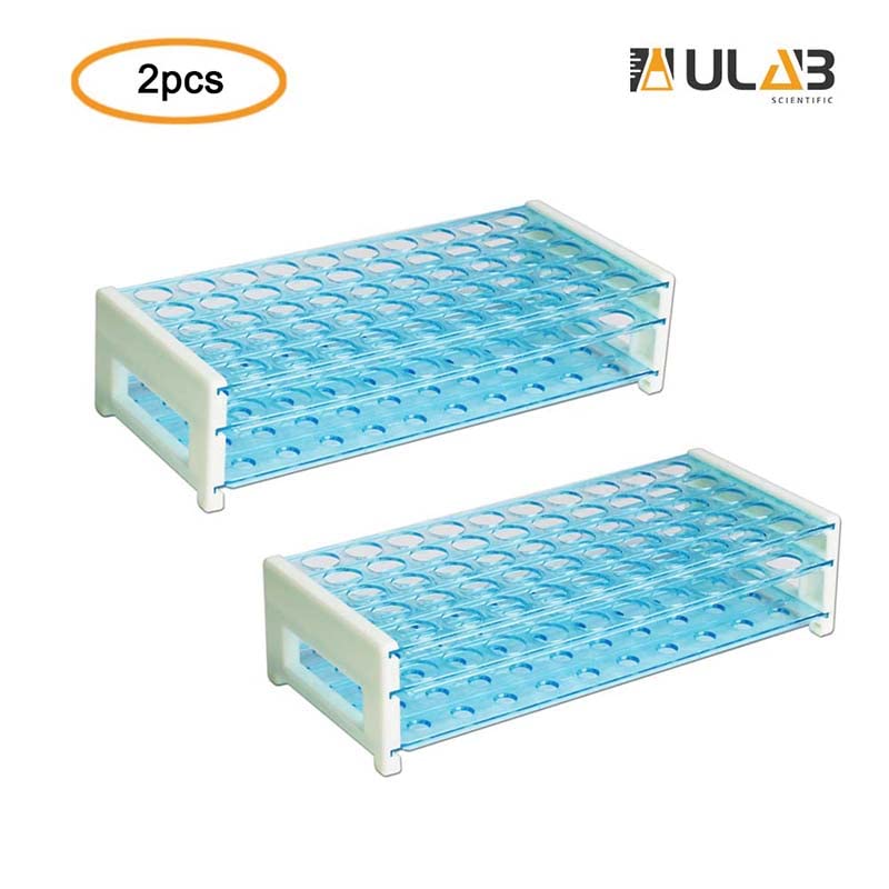 ULAB Scientific Detachable Test Tube Rack for Tubes of Dia.≤17mm, 50 Holes, PS Material, Pack of 2, UTR1006 - Image 5