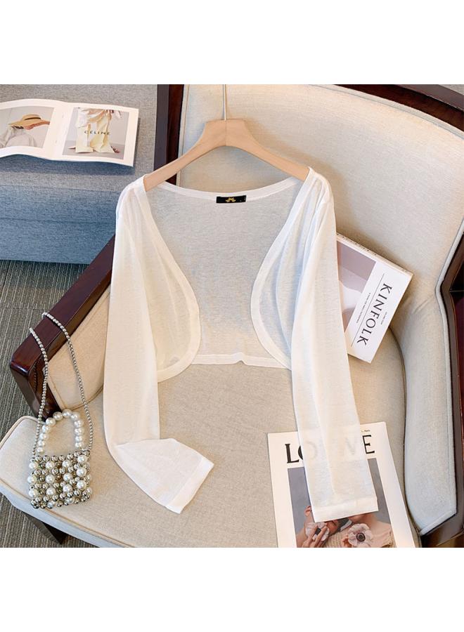 60.00 Kg- 75.00 Kg Large Size Women's Wear Sunscreen Tencel Top Shawl New Long Sleeve Cardigan Jacket For Chubby Girls For Summer