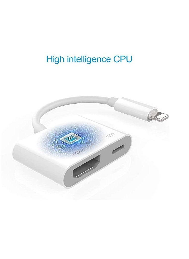 DUSALA Lighing to HDMI Adapter,1080P Lighing Digital AV Adapter with Lighing Charging Port,HDMI Sync Screen Connector  - Image 3
