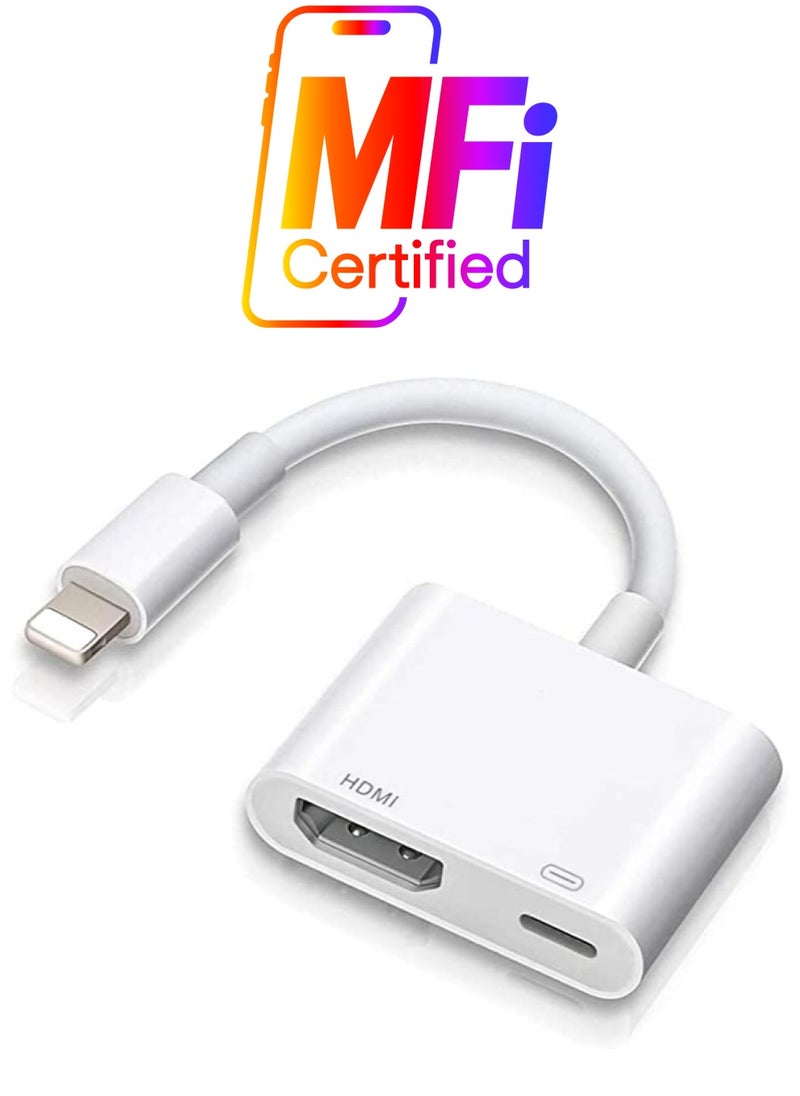 DUSALA Lighing to HDMI Adapter,1080P Lighing Digital AV Adapter with Lighing Charging Port,HDMI Sync Screen Connector  - Image 1