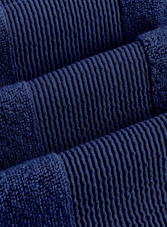 Modern Threads - Air Cloud 2-Pack 100% Zero-Twist Cotton Bath Sheet Set - Super Absorbent & Quick Dry - 500 GSM - Soft & Plush, Navy - Image 4