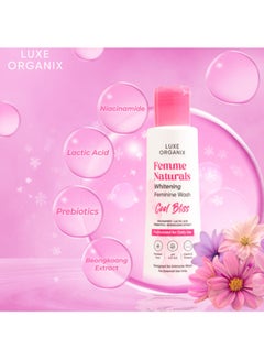 LUXE ORGANIX Luxe Organix Femme Naturals Whitening Feminine Wash Cool Bliss 120ml  - Image 1