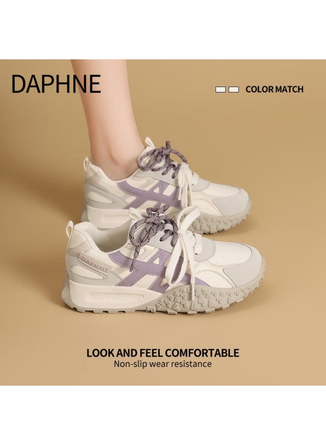 Daphne Women's Height Increasing Shoes New Spring Fashion Casual Thick Sole Breathable Sports Training Shoes - Image 1