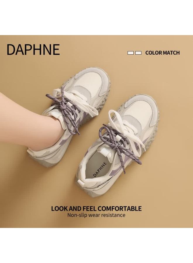 Daphne Women's Height Increasing Shoes New Spring Fashion Casual Thick Sole Breathable Sports Training Shoes - Image 2