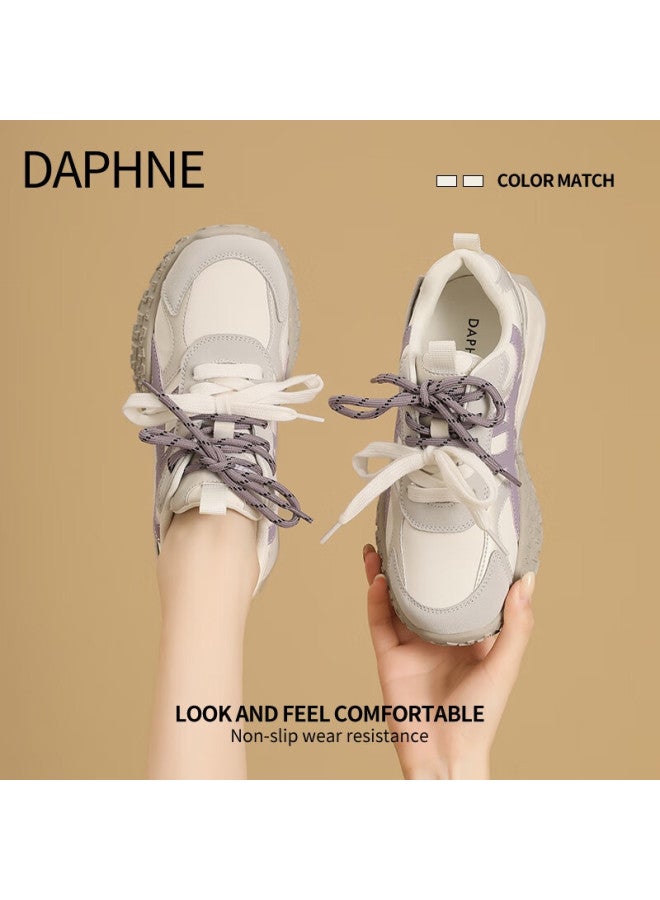 Daphne Women's Height Increasing Shoes New Spring Fashion Casual Thick Sole Breathable Sports Training Shoes - Image 3