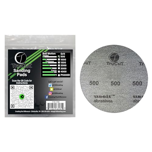 Creating the Difference TruCut Sanding Pads | Made Specifically for Bowling Balls | Resurfacing – Surface Management (500 Grit, 5 inch) - Image 1