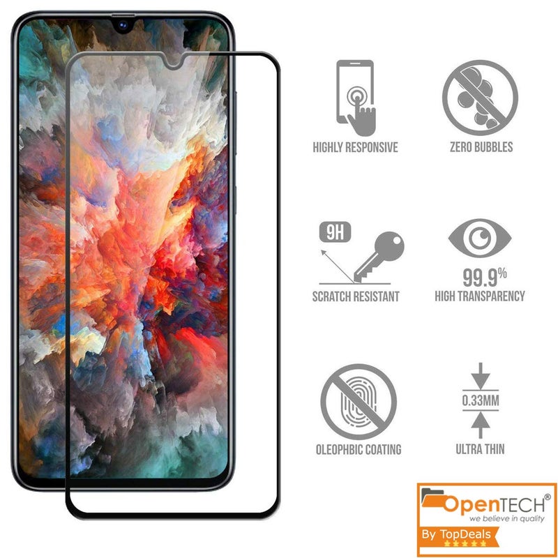OpenTech Tempered Glass Screen Protector Compatible For Samsung Galaxy A70 / Samsung Galaxy A70S Edge To Edge Coverage With Easy Installation Kit for Smartphone - Image 2
