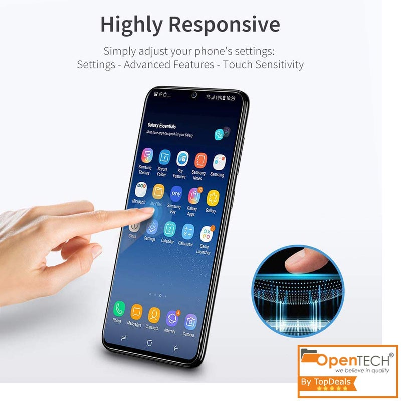 OpenTech Tempered Glass Screen Protector Compatible For Samsung Galaxy A70 / Samsung Galaxy A70S Edge To Edge Coverage With Easy Installation Kit for Smartphone - Image 5