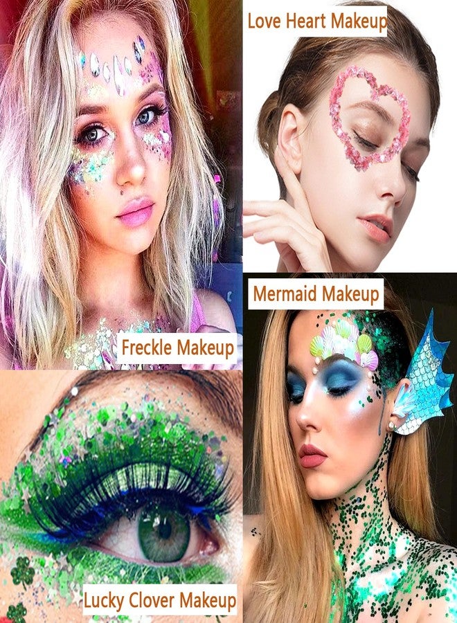 Boko 50ML Body Glitter Gel, Black Halloween Chunky Glitter Gel for Face Hair Body Sparkle Makeup, Witch Clown Glitter Mermaid Face Sequins for Halloween Concert Party Event Rave Accessories - Image 5