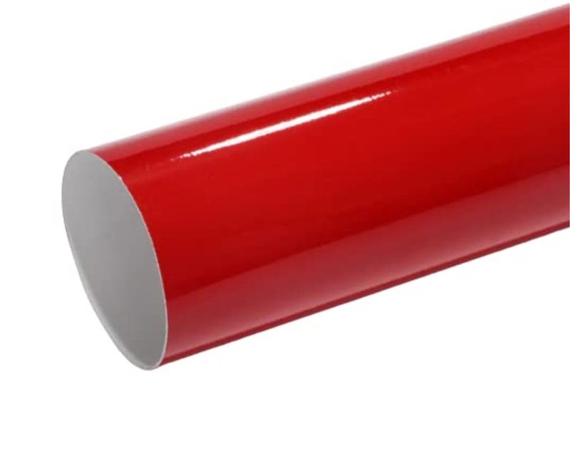 COSMOS STAR™ Vinyl Wrap Sheet for Car & Bike Self Adhesive Wrap Sticker and Decal Roll Film for Auto Vehicle Motorcycle (2 Feet by 10 Feet, Red Glossy Wrap) - Image 1