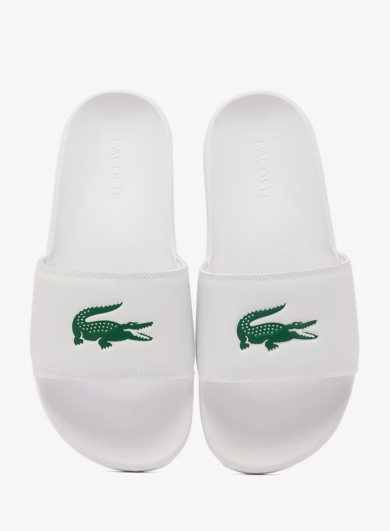 LACOSTE WHT/GRN Serve Slides 0.0 for Men | Best Price UAE