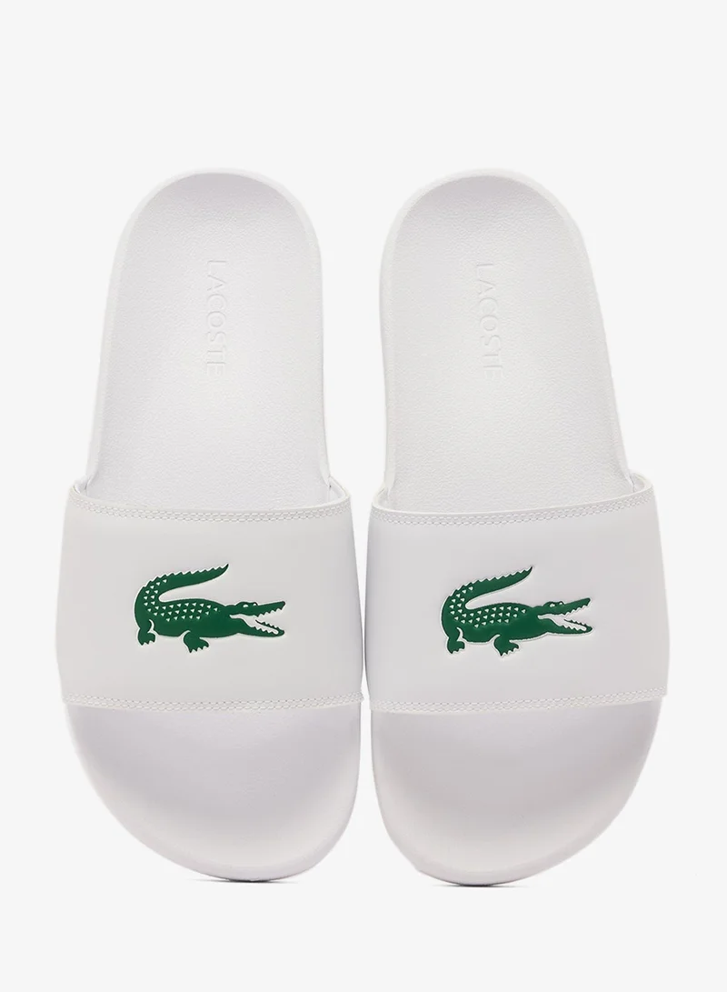 Lacoste WHT/GRN Serve Slides 0.0 for Men | Best Price UAE