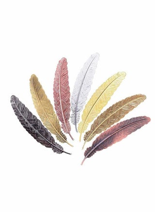 Feather metal bookmarks, assorted bookmark, simple and elegant thin style, used for reading, gifts, markers, schools, adults and children (with holes, 7 pieces) - pzsku/Z3A8F705F57AB2930C88DZ/45/_/1656376713/98bb5964-f715-4423-b757-5169969b8854