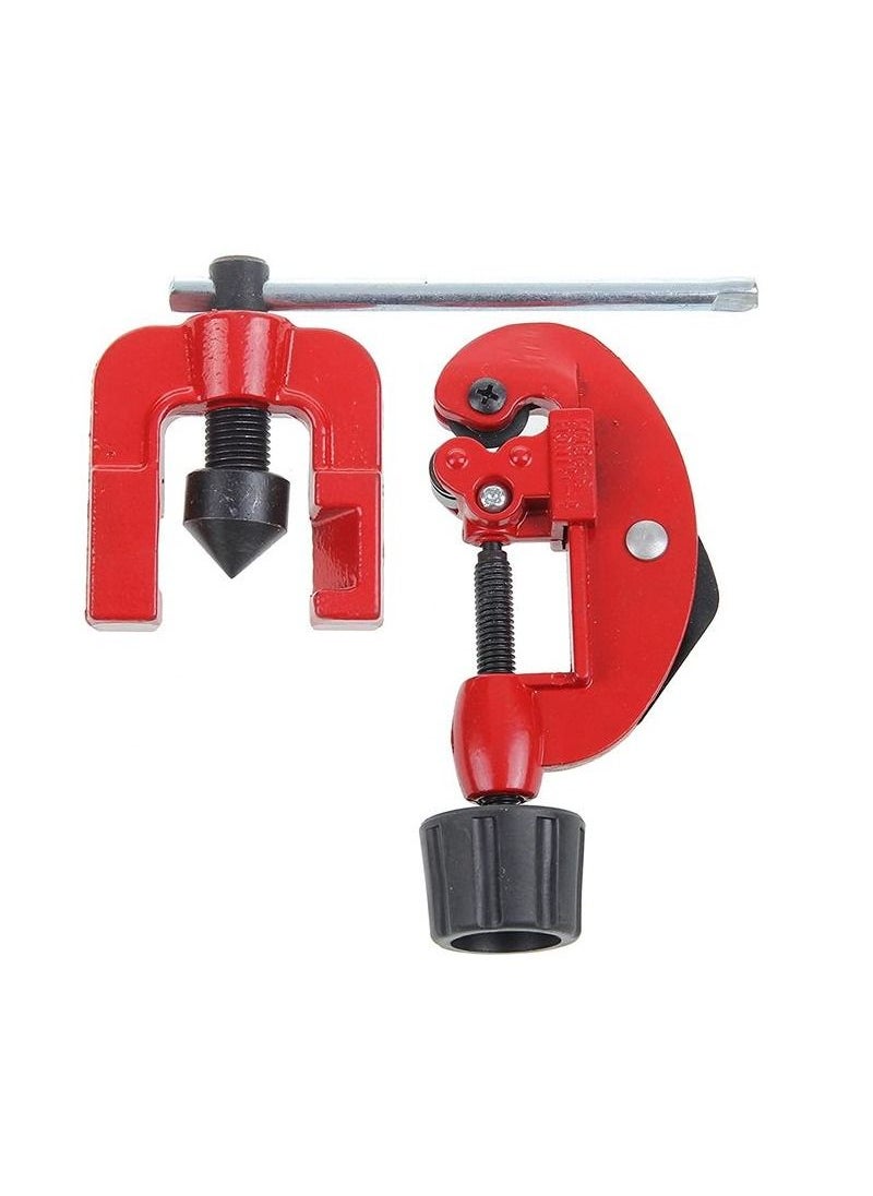 7 Pcs Professional Grade Flaring Tool Set Heavy Duty Brake Line Flaring Tool Kit & Swage Tool, Flare Tool with Tubing Straightener or Cutter With Box  Product description