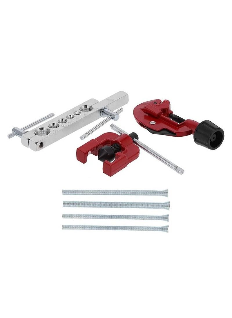7 Pcs Professional Grade Flaring Tool Set Heavy Duty Brake Line Flaring Tool Kit & Swage Tool, Flare Tool with Tubing Straightener or Cutter With Box  Product description