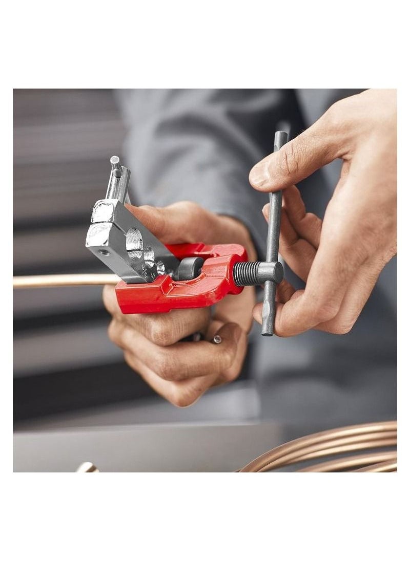 7 Pcs Professional Grade Flaring Tool Set Heavy Duty Brake Line Flaring Tool Kit & Swage Tool, Flare Tool with Tubing Straightener or Cutter With Box  Product description