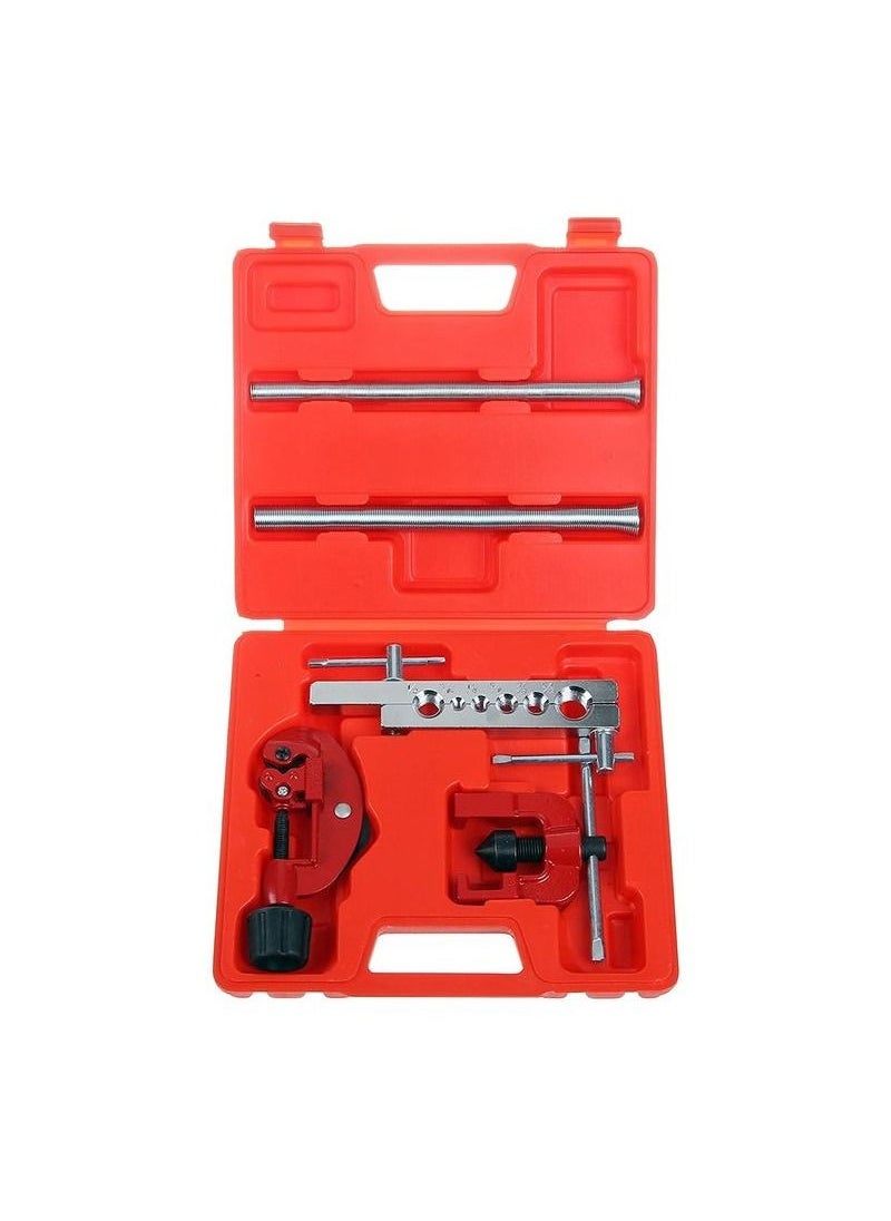 7 Pcs Professional Grade Flaring Tool Set Heavy Duty Brake Line Flaring Tool Kit & Swage Tool, Flare Tool with Tubing Straightener or Cutter With Box  Product description