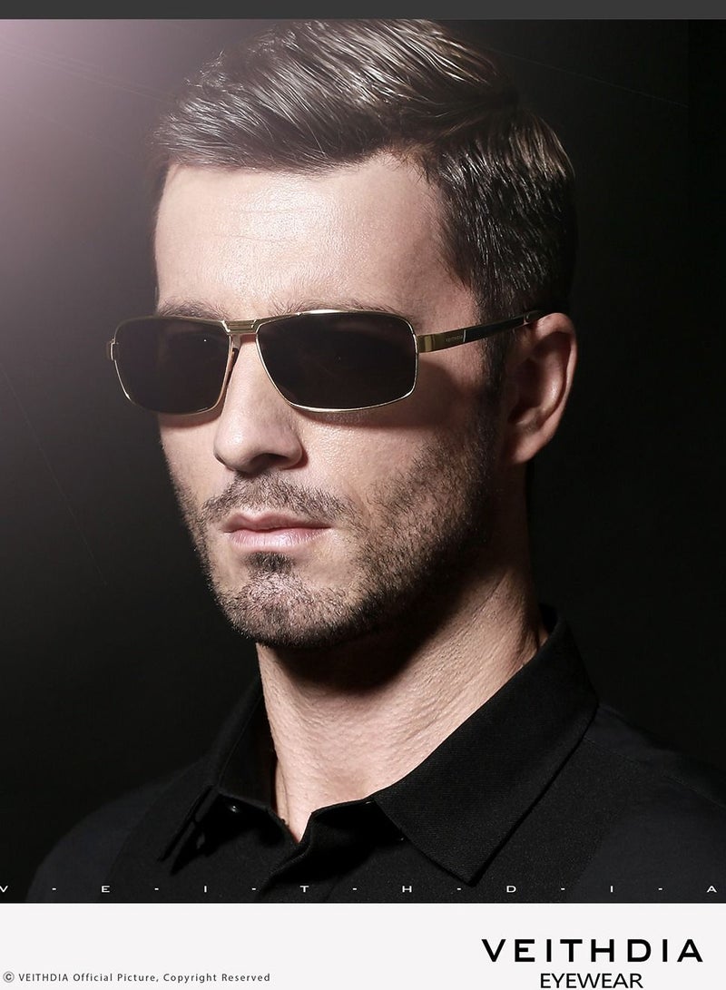 Veithdia نظارات شمسية مستقطبة للرجال، نظارات شمسية مقاومة للأشعة فوق البنفسجية، نظارات شمسية مضادة للانزلاق للعين - Image 2