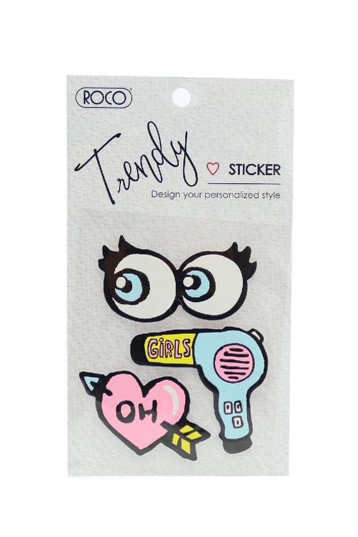 تريندي ملصقات عصرية منفاخ هواء للبنات