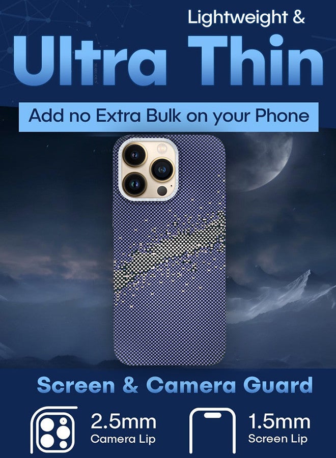 CATANES iPhone 13 Pro Max 3Packs Case Cover with a Caseless Feel, Glow in The Dark, Aramid Fiber Woven / X Aries - Milky Way Blue - Image 5