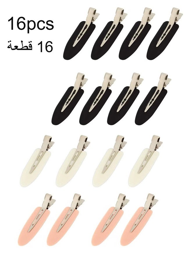 Happy D 16pcs Hair Clips No Bend Curl Pin Clips No Crease Hair Clips for Makeup - Image 1