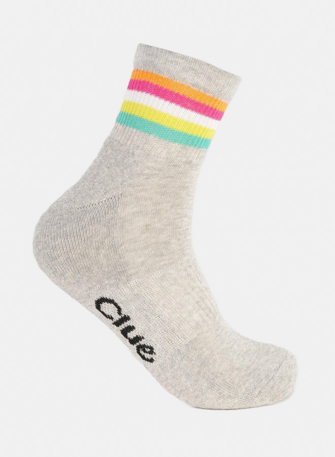 Clue Striped Quarter Length Socks - 3 Pairs  - Image 2