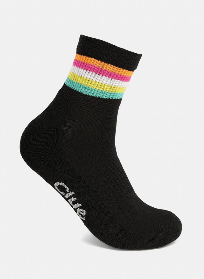 Clue Striped Quarter Length Socks - 3 Pairs  - Image 3