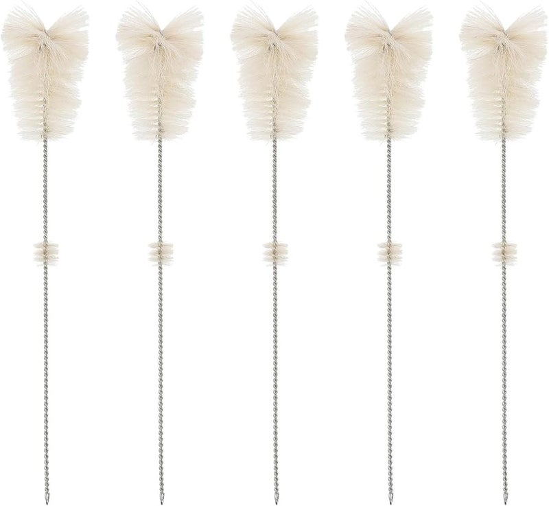 5Pcs Glass Test Tube Cleaning Brushes Set for 100Ml Volumetric Flasks and Laboratory Bottles - Image 1