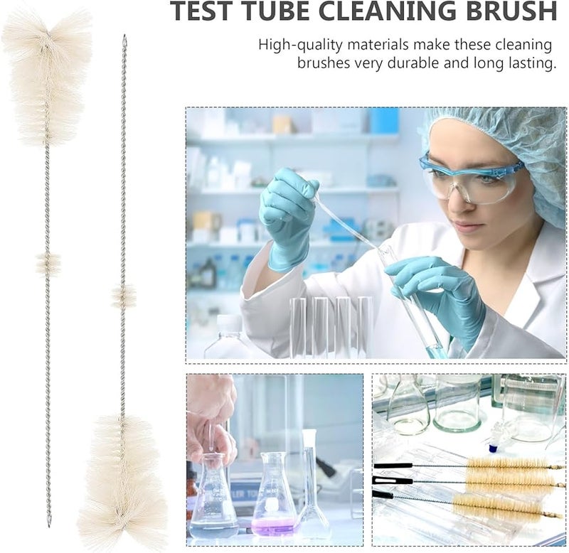 5Pcs Glass Test Tube Cleaning Brushes Set for 100Ml Volumetric Flasks and Laboratory Bottles - Image 2