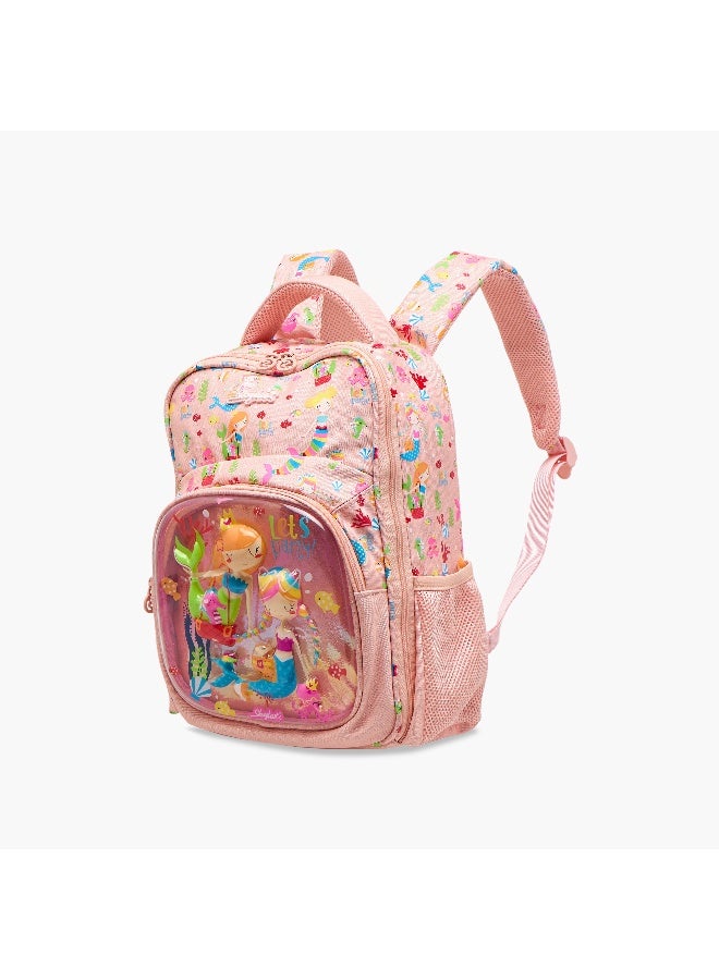Skylar Pink Mermaid Backpack for Girls - Image 2