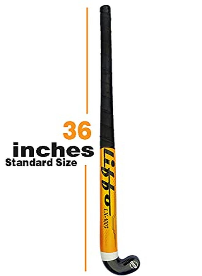 Liffo® Hockey Sticks for Men and Women Practice and Beginner Level with Ball (L-36 Inc) Yellow - Image 4