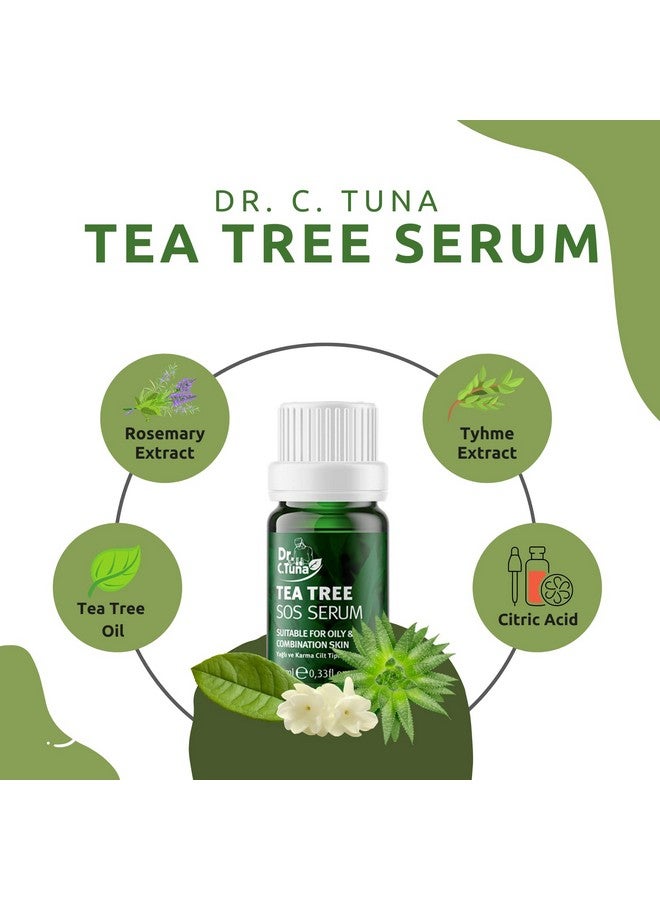 FARMASI Dr. C. Tuna Tea Tree Serum, Skin Care Serum Spot Treatment Targets Redness, Bumps, Acne, Dry Itchy Skin, Repairs, and Hydrates Skin, Natural Full Body Skincare Support, 0.33 fl.oz 10 ml - Image 3