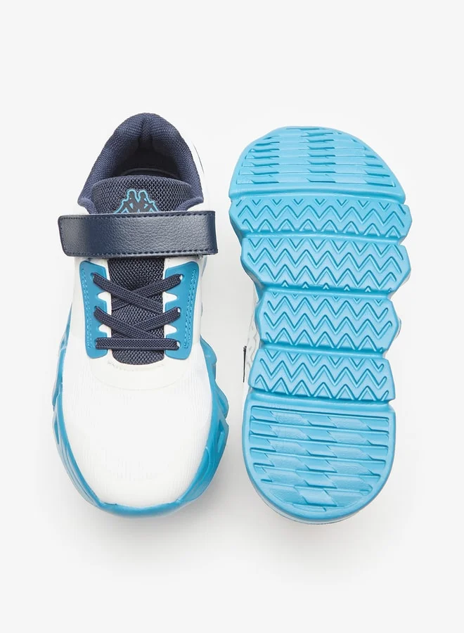 Kappa Boys' Textured Sports Shoes with Hook and Loop Closure