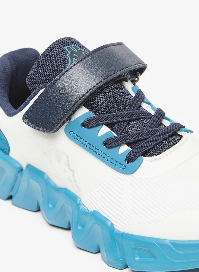 Kappa Boys' Textured Sports Shoes with Hook and Loop Closure