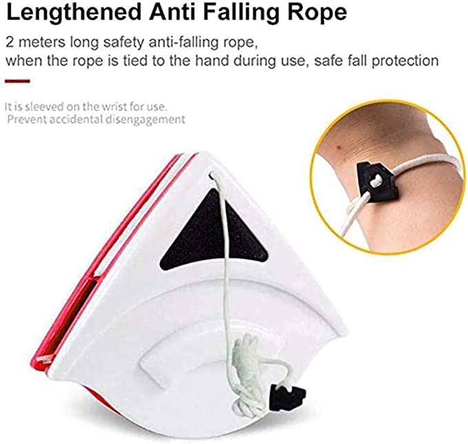 Tendula Magnetic Window Cleaner DoubleSided Wiper with 2 Extra Cleaning Cotton Squeegee Washing Equipment for Household Cleaner Triangle - Image 5